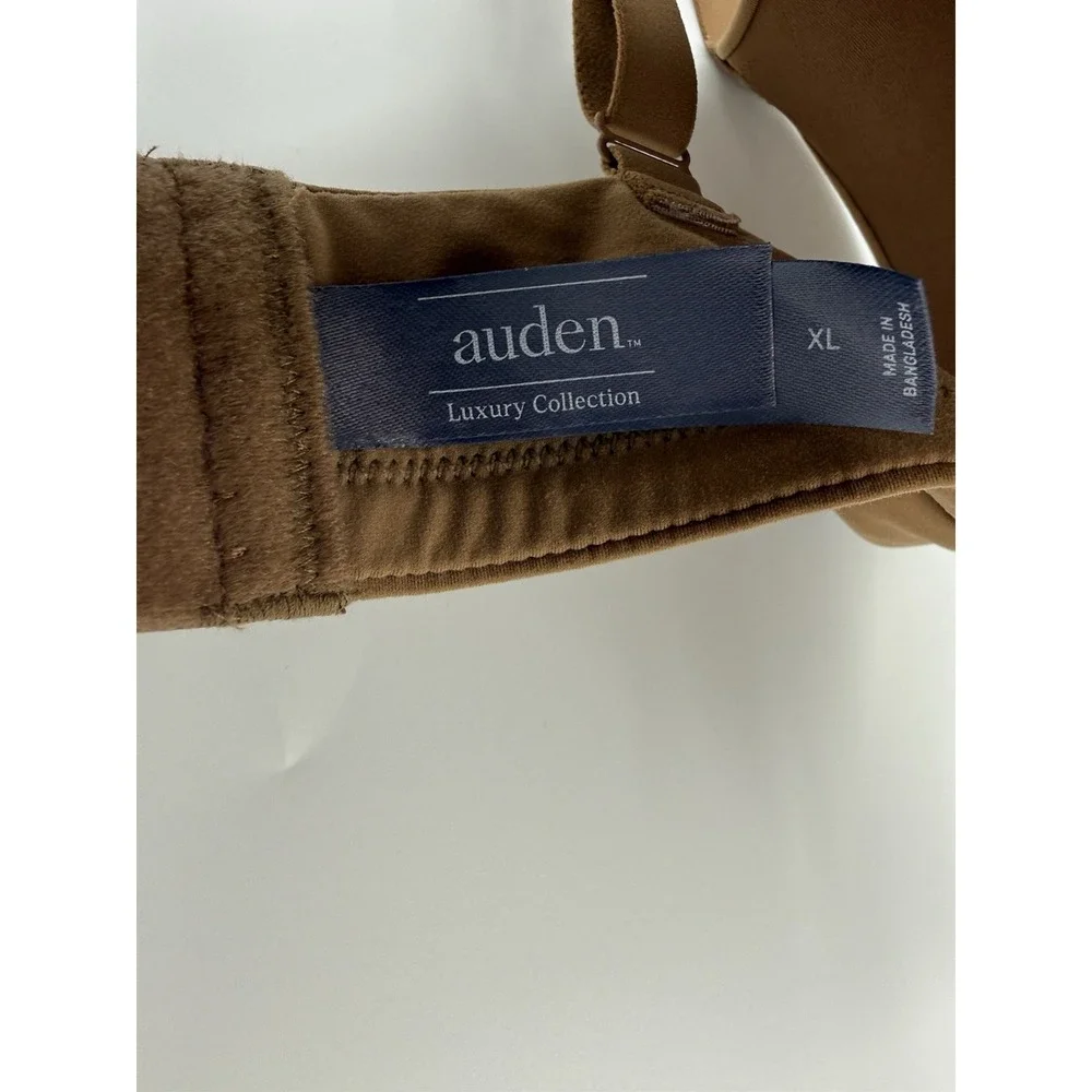 Auden NWT Luxury Collection Luxe Stretch Lightly Lined Scoop Bralette Caramel XL